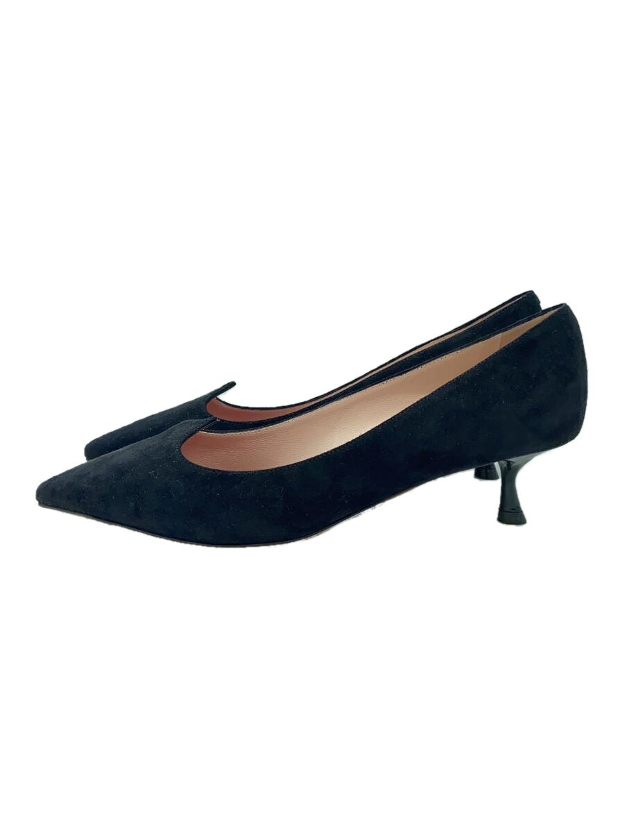 【中古】Roger Vivier◆パンプス/38/BLK/スウェード//【シューズ】