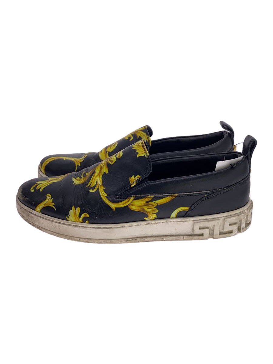 【中古】VERSACE◆ローカットスニーカー/--/黒いこと/なめし革//【シューズ】