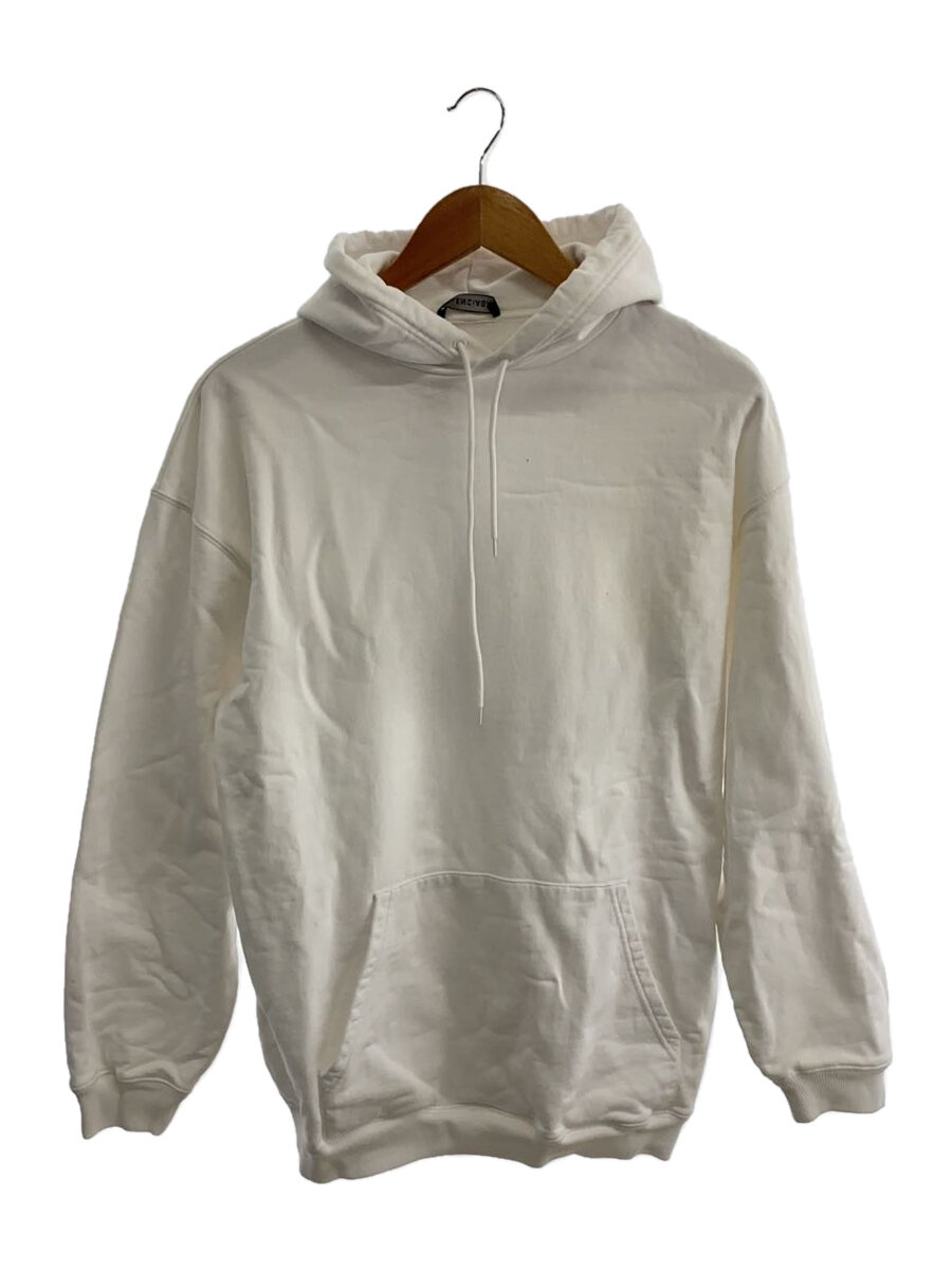 【中古】BALENCIAGA◆19SS/うしろ側ロゴタイプ/大層らしい大きさ/パーカー/S/綿織物/WHT/556143//【メンズウェア】