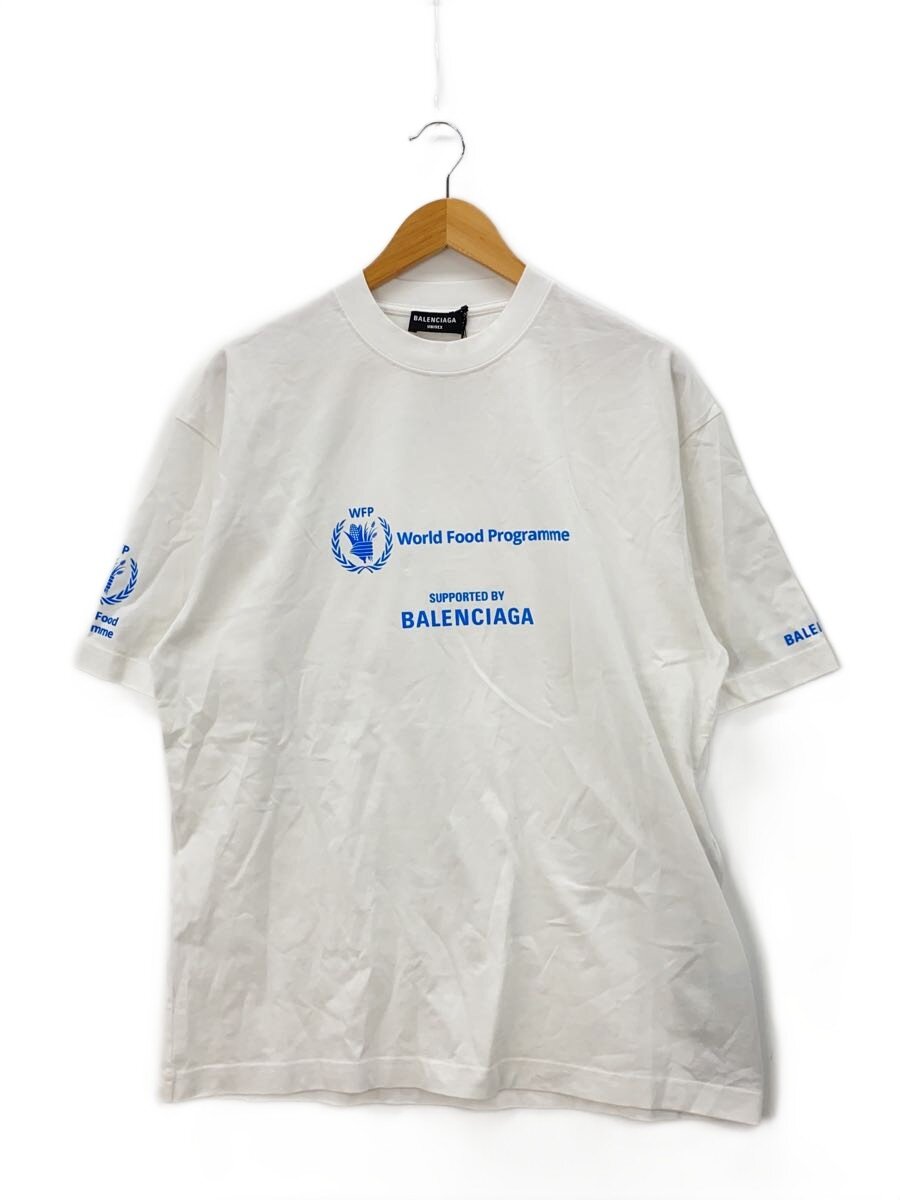 【中古】BALENCIAGA◆Tシャツ/M/コットン/WHT【メンズウェア】|2nd STREET 店