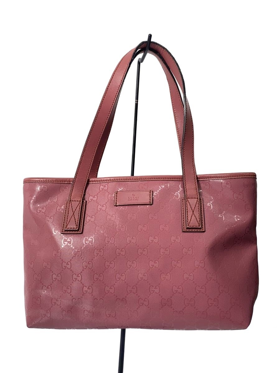 【中古】GUCCI◆トートバッグ/PVC/PNK/211133 02123//【御徒面子】