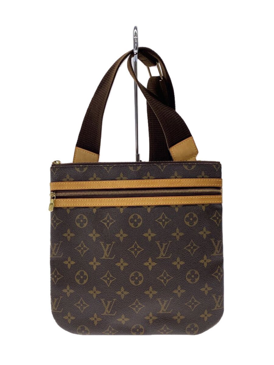 【中古】LOUIS VUITTON◆ポシェット・ボスフォール_モノグラム・帆布_BRW/PVC/BRW【御徒面子】