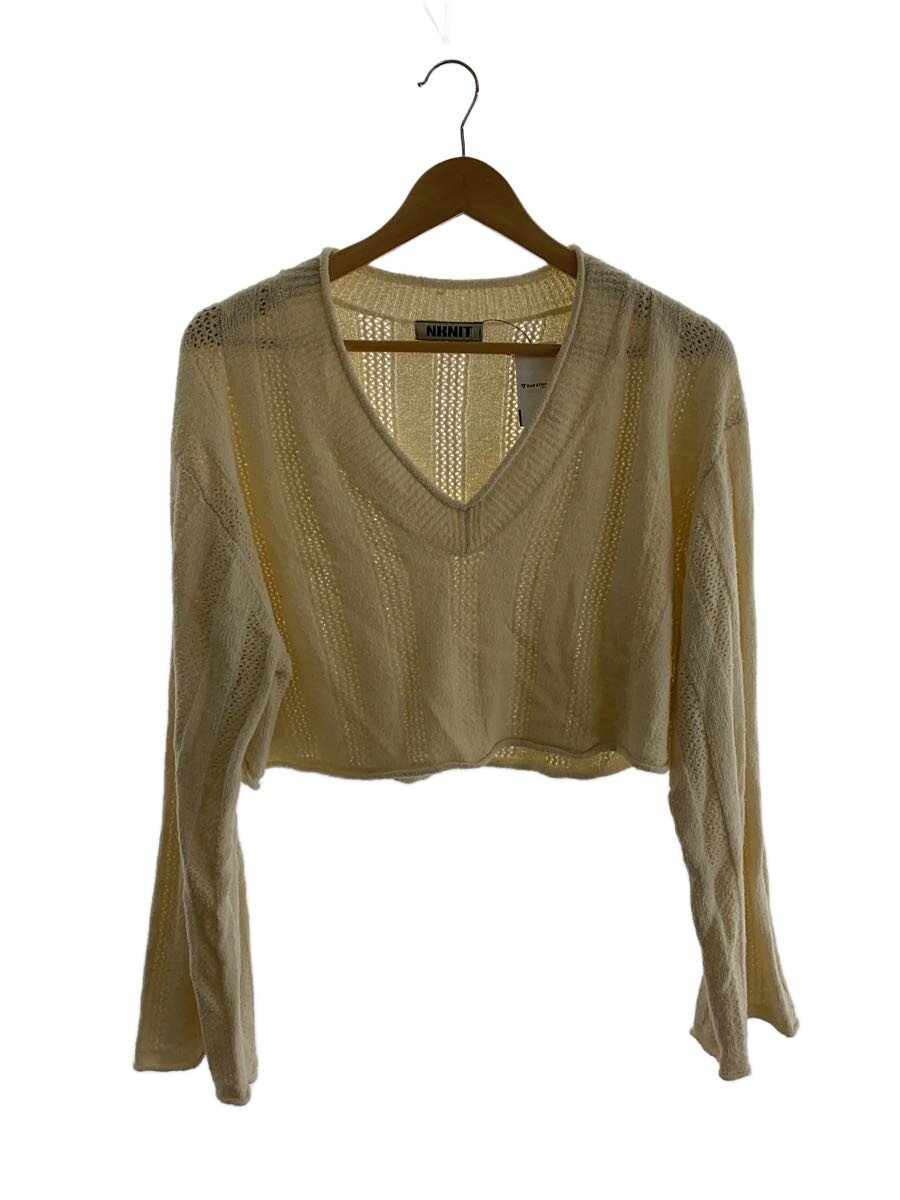 【中古】NKNIT◆編み物・スウェーター(朦々たる)/--/ナイロン/BEG/無地/NNIT23SS//【レディースお召しもの】