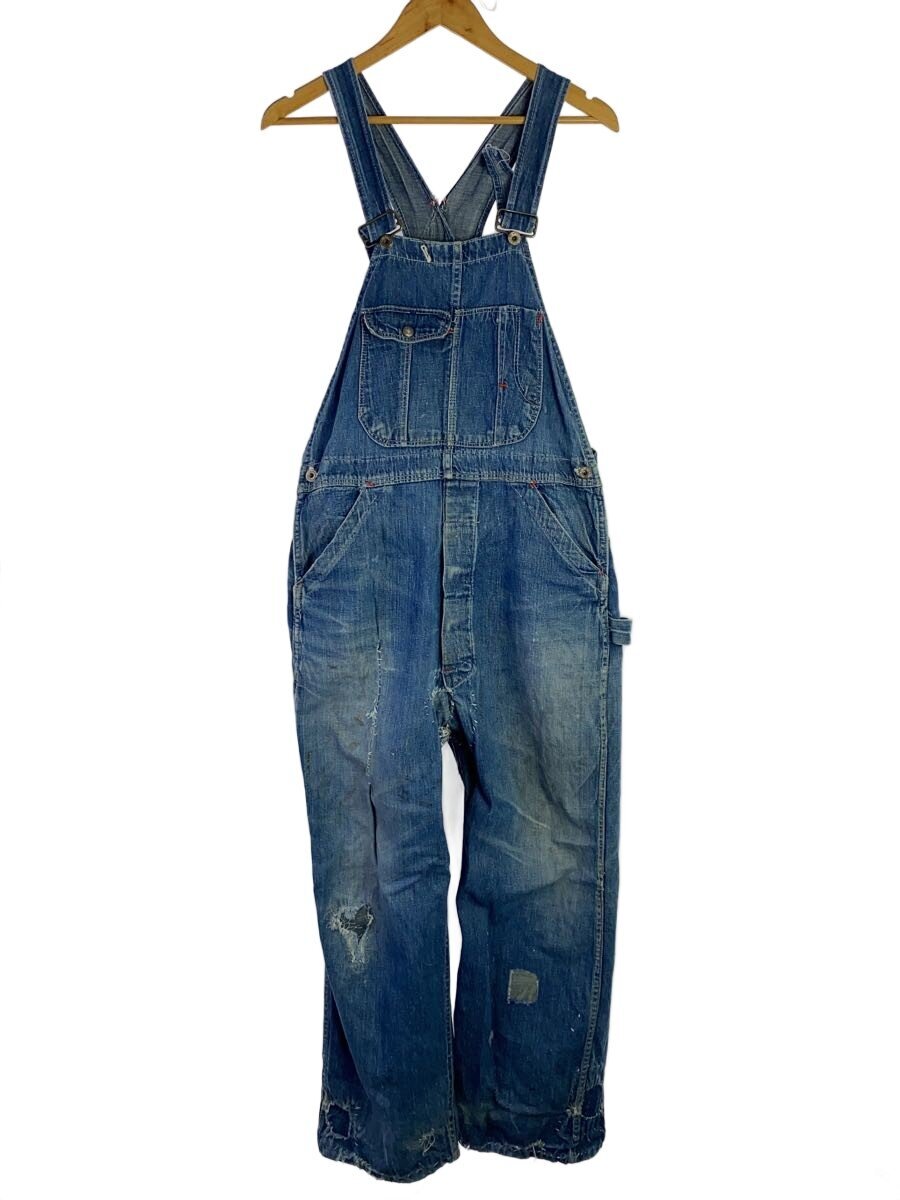【中古】40s～/月桂樹名取り草/お手々編み目/厚地の外套オール/W36/ジーンズ/青色//【メンズウェア】