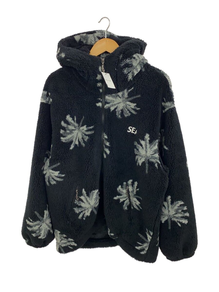 【中古】WIND AND SEA◆WDS Palm tree Fleece/L/ポリエステル/BLK/WDS-0-PMT-23-Q2-JK-01【メンズウェア】