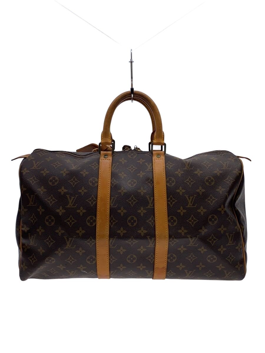 【中古】LOUIS VUITTON◆キーポル・バンドリエール50_モノグラム・帆布/PVC/BRW【御徒面子】