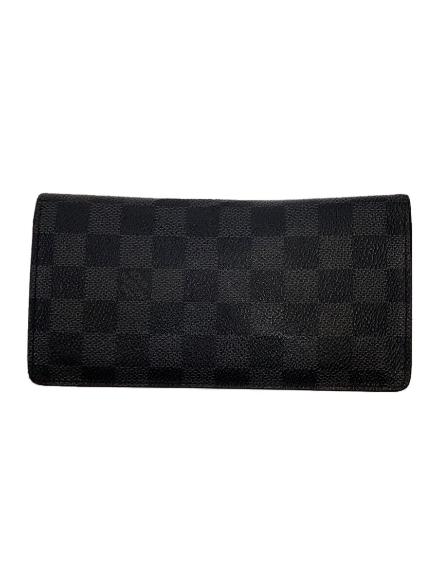【中古】LOUIS VUITTON◆ポルト・フォイユ・ブラザ_ダミエ・グラフィット_BLK/PVC/BLK/メンズ【服飾雑貨他】|2nd STREET 店