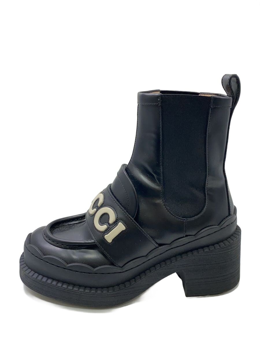 【中古】GUCCI◆サイドゴアブーツ/35.5/BLK/753334【シューズ】