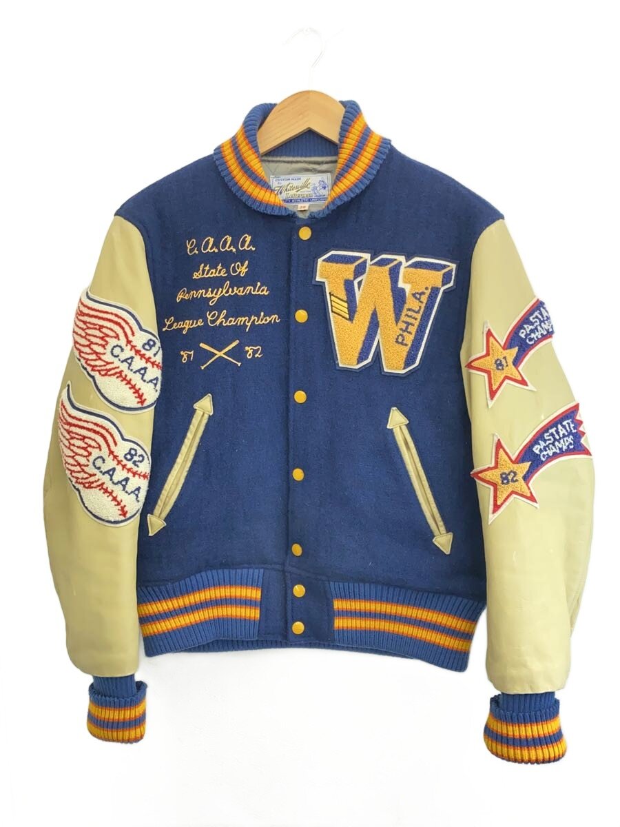 【中古】Whitesville◆スタジャン/38/ウール/NVY/WV11793//【メンズウェア】｜2ｎｄ STREET 店