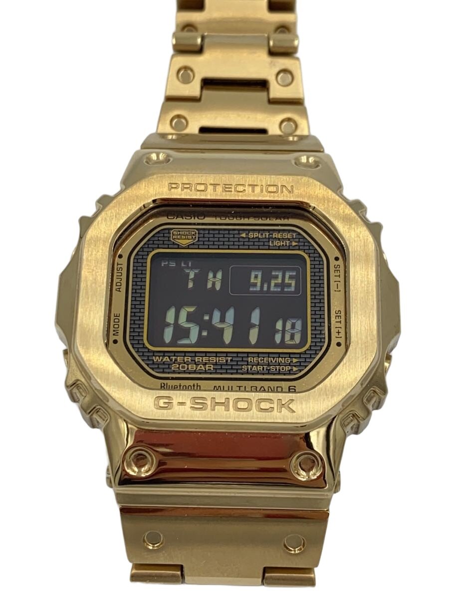 【中古】CASIO◆ソーラーウォッチ・G-SHOCK/デジタル/ステンレス鋼/GLD/GLD//【服飾雑貨他】