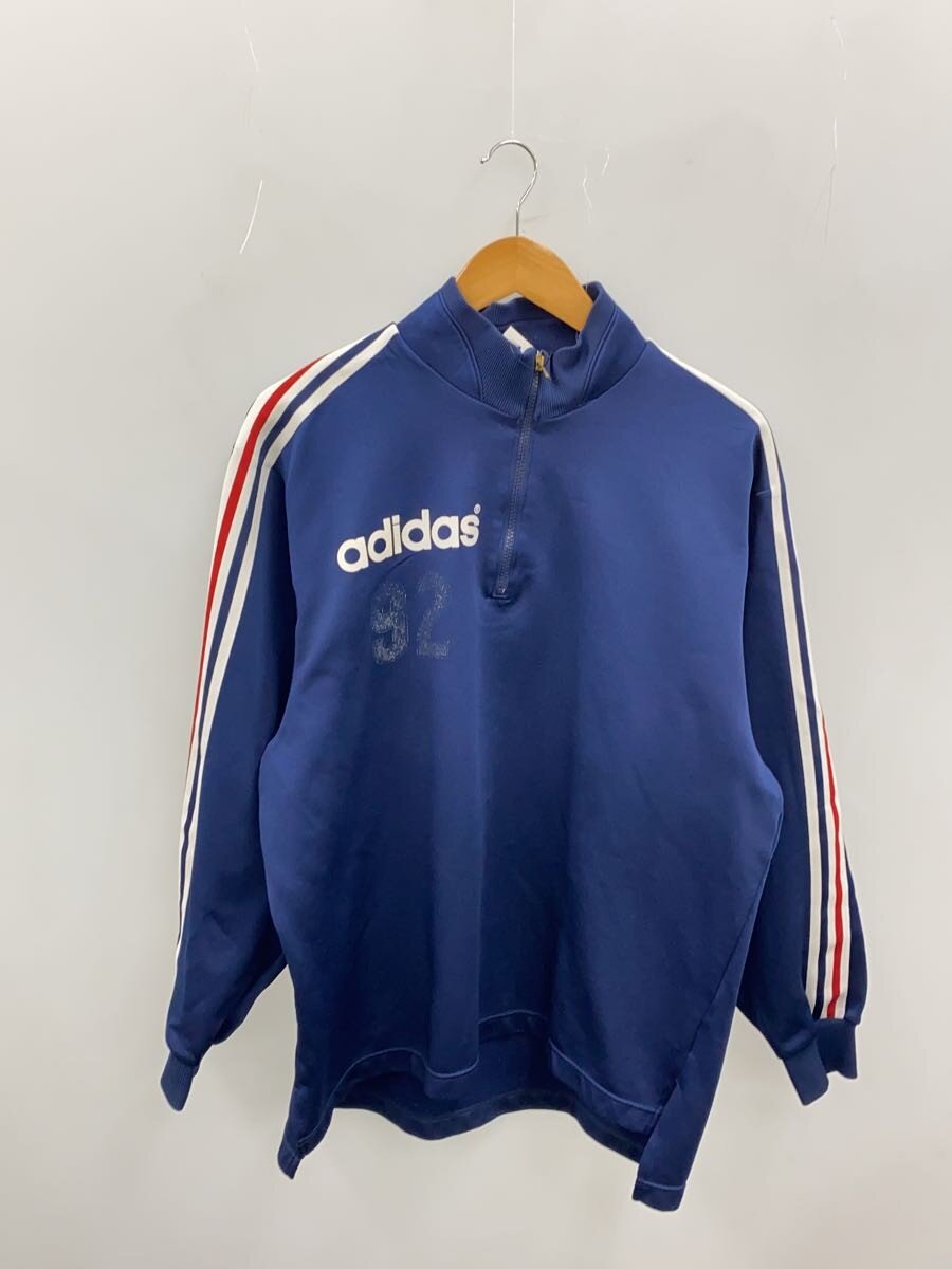 【中古】adidas◆90s/デサント製/トップス/XO/ポリエステル/NVY/刷り上げる/ASR-959【メンズウェア】