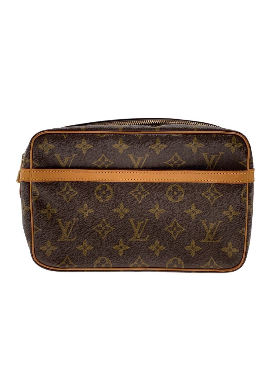 【中古】LOUIS VUITTON◆2塁手御徒面子/--/BRW/総柄/M51847【御徒面子】