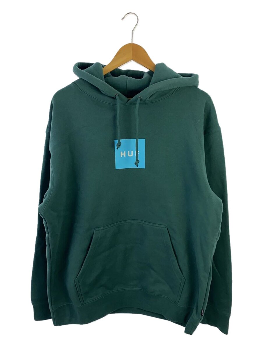 【中古】HUF◆パーカー/L/--/GRN/無地/PF00573【メンズウェア】