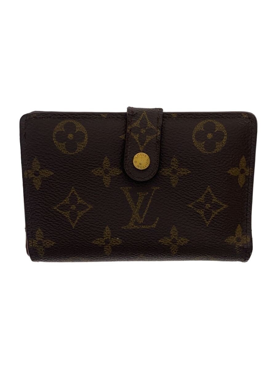 【中古】LOUIS VUITTON◆ポルト・フォイユ・ヴィエノワ_モノグラム・帆布/PVC/BRW/メンズ【服飾雑貨他】