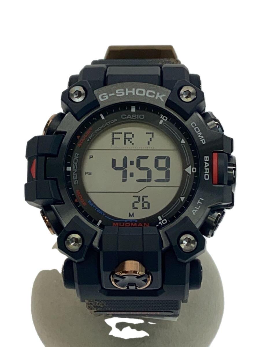 【中古】CASIO◆ソーラーウオッチ_G-SHOCK/デジタル/天然ゴム/BLK/BLK【服飾雑貨他】