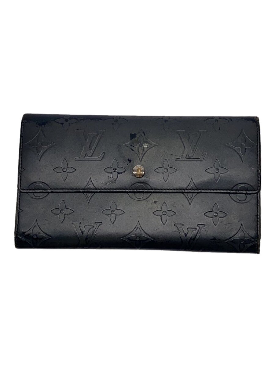 【中古】LOUIS VUITTON◆ポルト・トレゾール・インターナショナル_モノグラム・マット_BLU/レザー/BLU/レディース【服飾雑貨他】｜2ｎｄ STREET 店