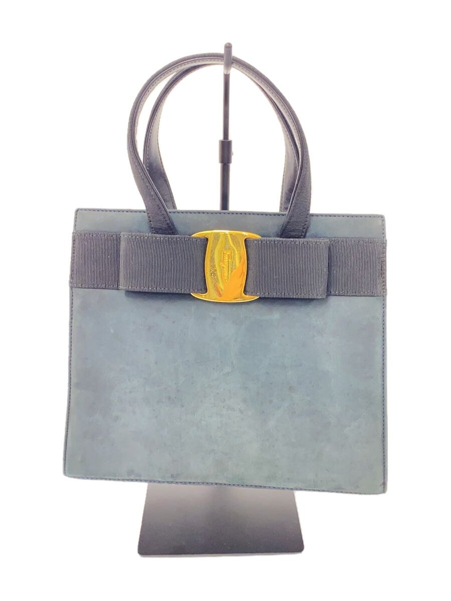 【中古】Salvatore Ferragamo◆ハンドバック/--/BLK/無地【御徒面子】
