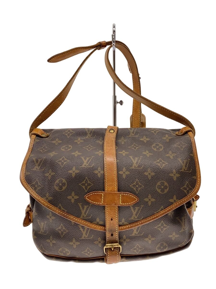 【中古】LOUIS VUITTON◆1)ソミュール30_モノグラム・キャンバス/PVC/BRW/モノグラム【バッグ】｜2ｎｄ STREET 店