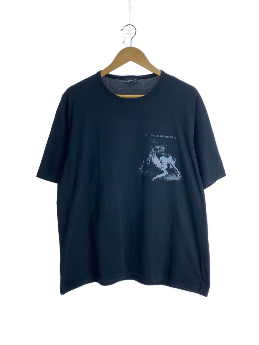 【中古】LAD MUSICIAN◆Big T-Shirt/プルオーバー/42/綿織物/BLK/刷り上げる/0369034212【メンズウェア】