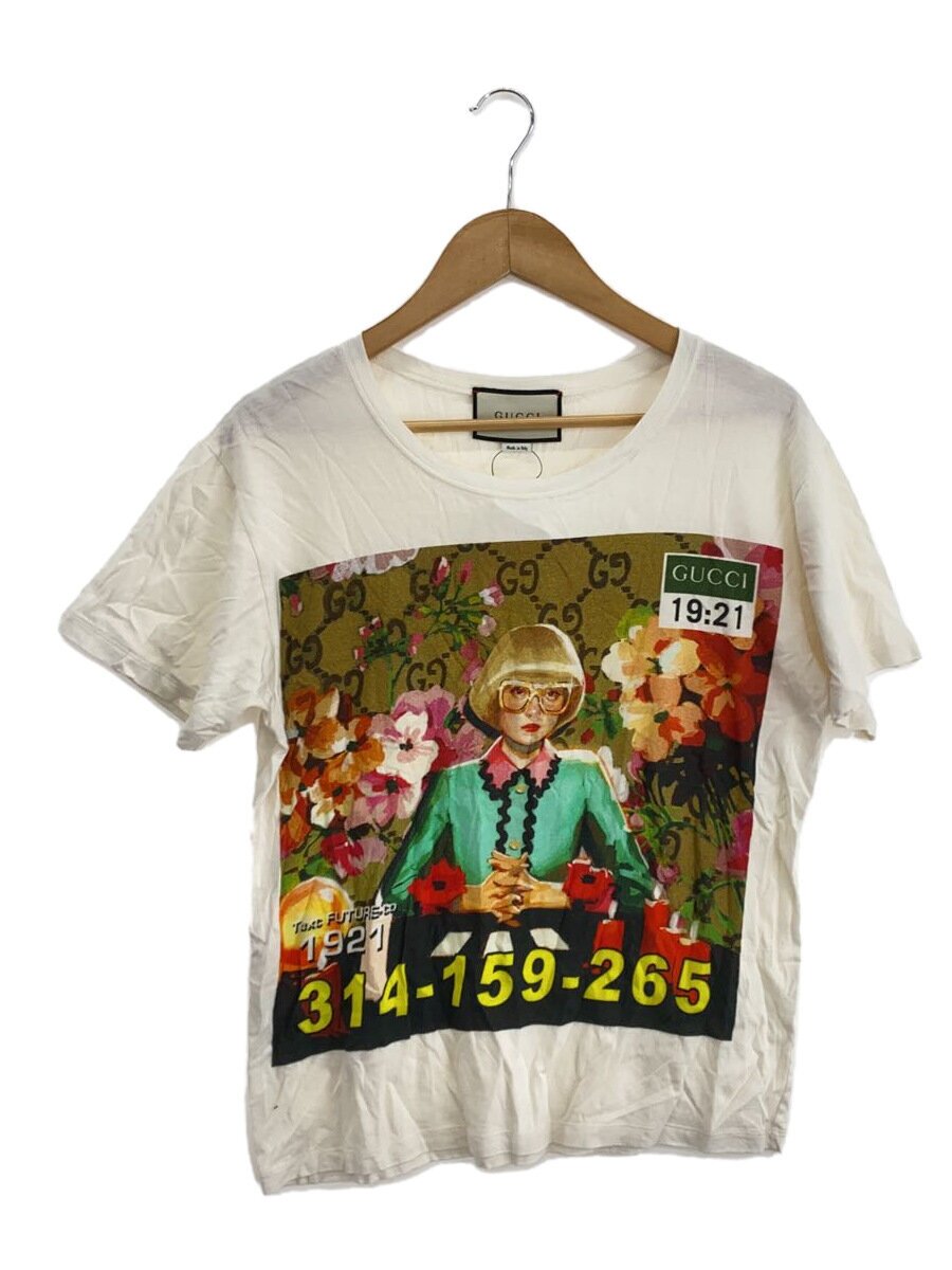 【中古】GUCCI◆イグナシモンレアル 共同研究/ティーシャツ/S/綿織物/WHT/492347【レディース御召しもの】