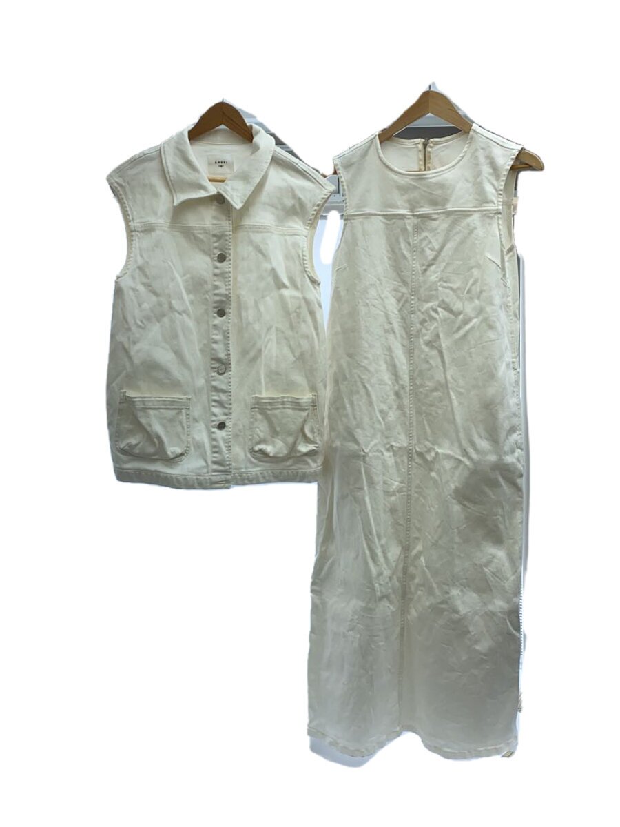 【中古】AMERI◆セットアップ/M/綿織物/WHT/無地/01320590270【レディース御召しもの】