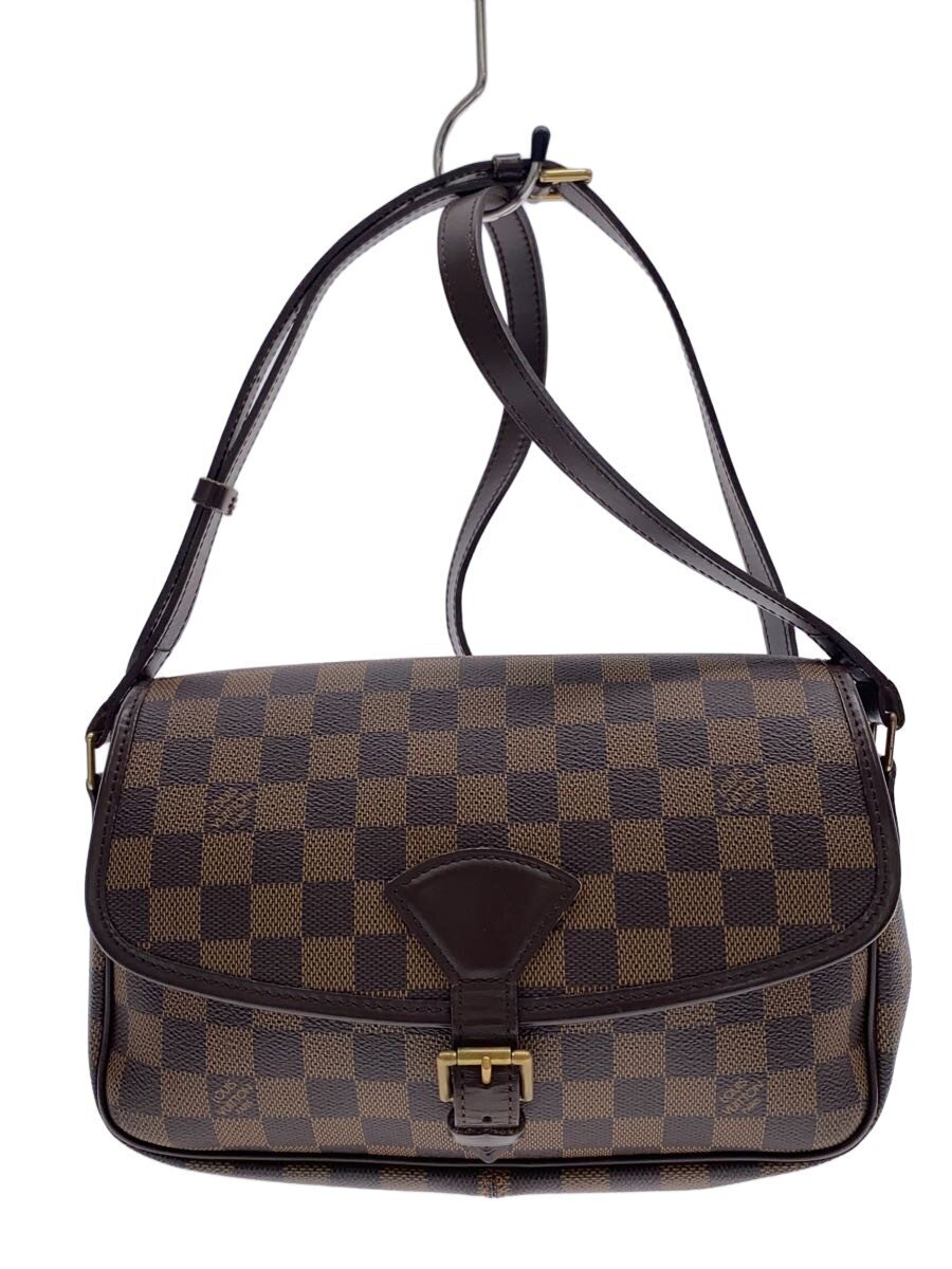 【中古】LOUIS VUITTON◆ソローニュ_ダミエ・エベヌ_SPオーダー/レザー/BRW【バッグ】｜2ｎｄ STREET 店