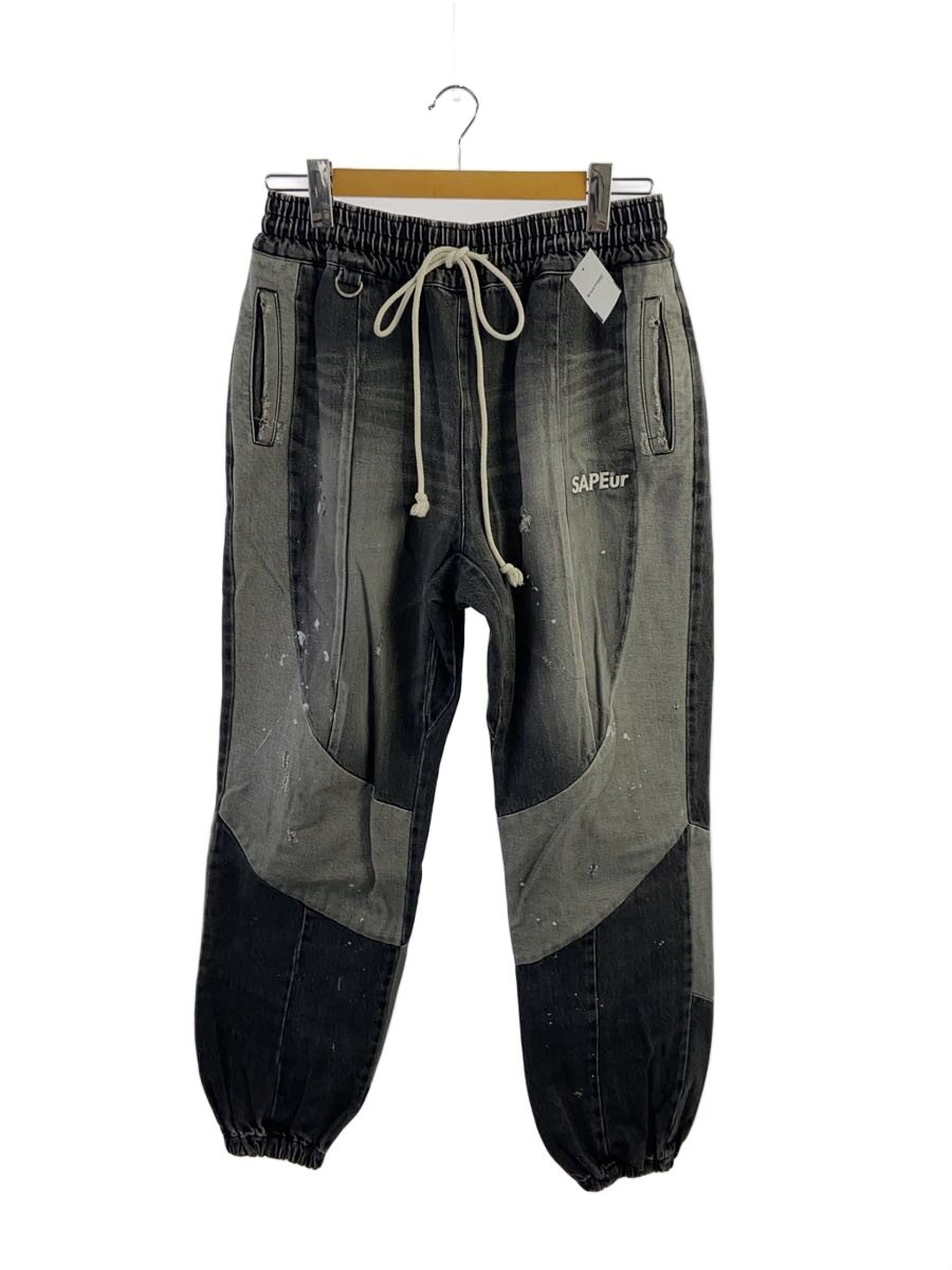 【中古】A Elegantes SAPEur◆DENIM TRACK PANTS/XL/コットン/BLK//【メンズウェア】|2nd STREET 店