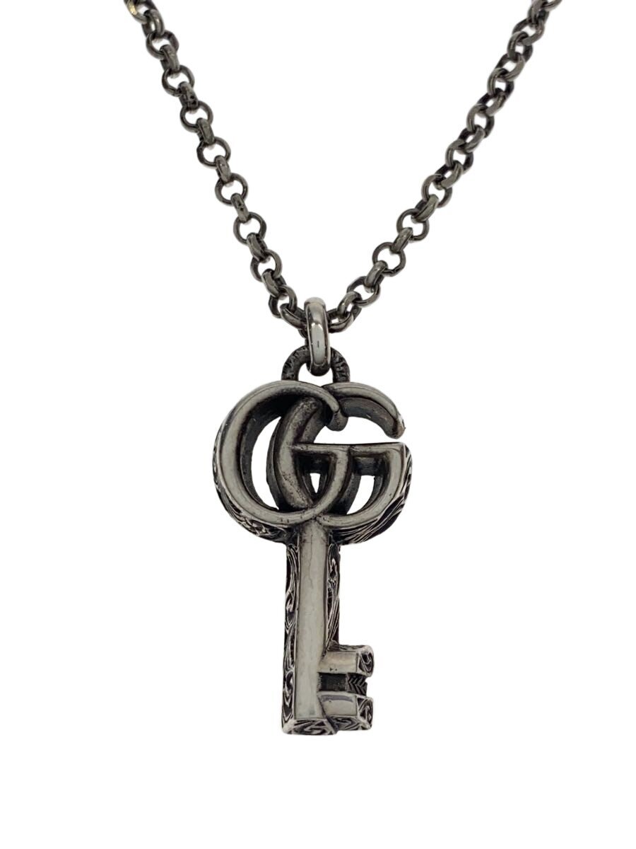 【中古】GUCCI◆ダブルG足懸かり首飾り/鍵/ 首飾り/SV925/SLV/いの一番有/メンズ【服飾雑貨他】