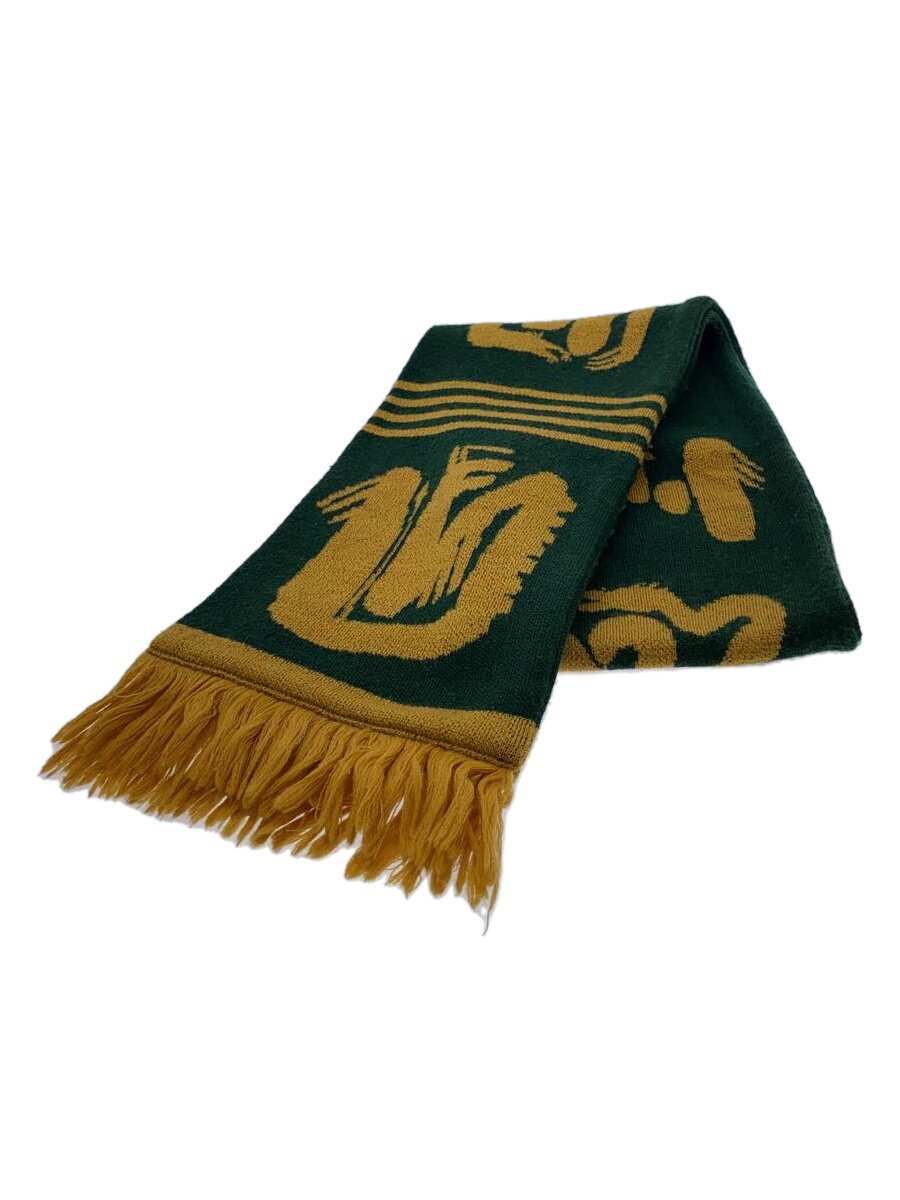 【中古】Sasquatchfabrix.◆EASTEND DRAGON FONT GAME SCARF/羊毛/GRN/総柄/24aw-goa-007【服飾雑貨他】