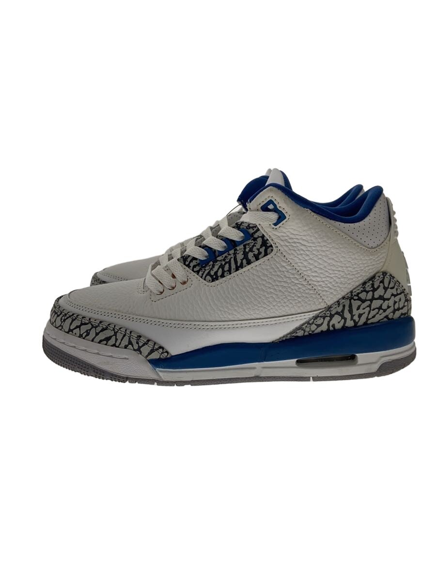 【中古】NIKE◆AIR JORDAN 3 RETRO GS_大気圏 ジョーダン 3 レトロ 地位学校/24珊/WHT/レ【シューズ】