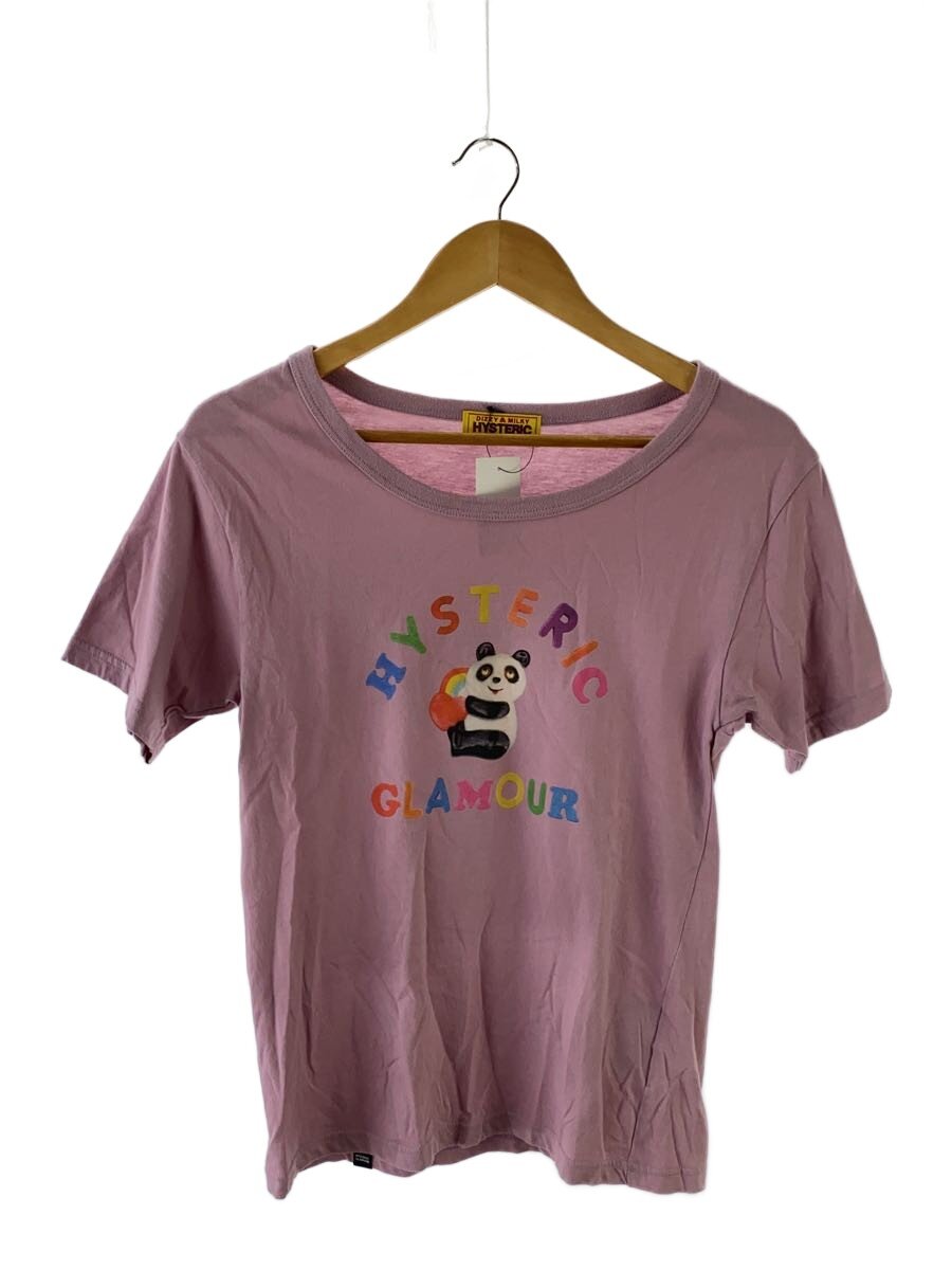 【中古】HYSTERIC GLAMOUR◆PANDA HOUSE/ティーシャツ/FREE/綿織物/PNK/01251CT15【レディース御召しもの】