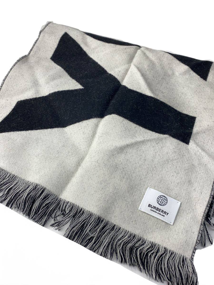 【中古】BURBERRY◆えり巻き/羊毛/BLK/レディース/8035524【服飾雑貨他】