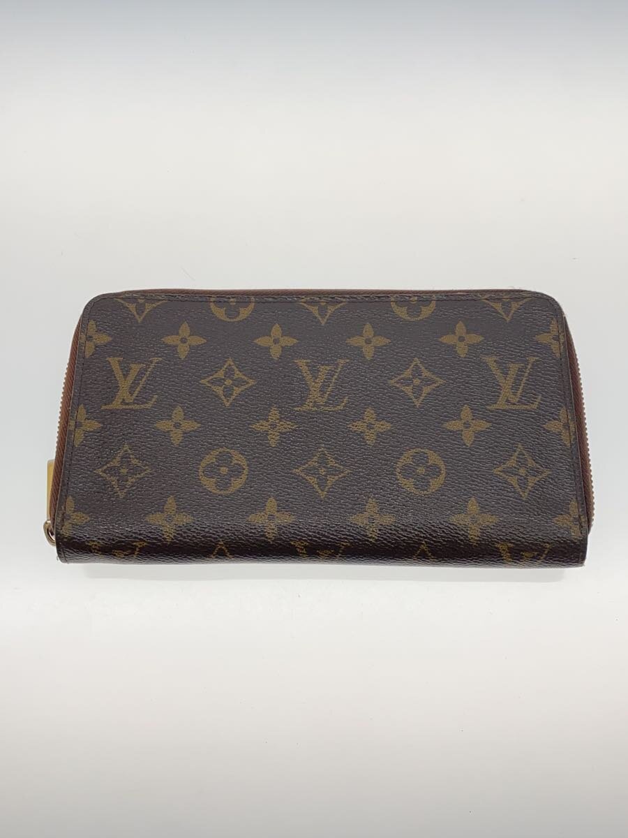 【中古】LOUIS VUITTON◆ジッピー・オーガナイザー_モノグラム・キャンバス_BRW/PVC/BRW/レディース//【服飾雑貨他】