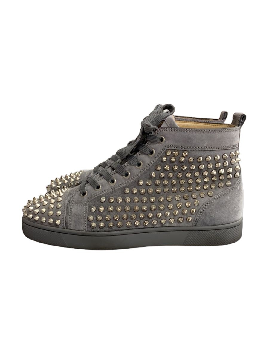 【中古】Christian Louboutin◆ハイカットスニーカー/39.5/GRY【シューズ】