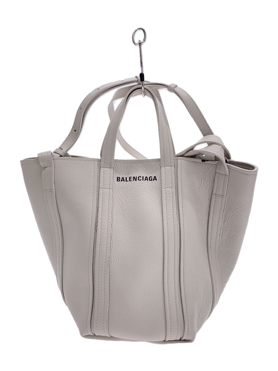 【中古】BALENCIAGA◆22SS/Everyday North-South S/2WAY/トートバッグ/WHT/272791【御徒面子】