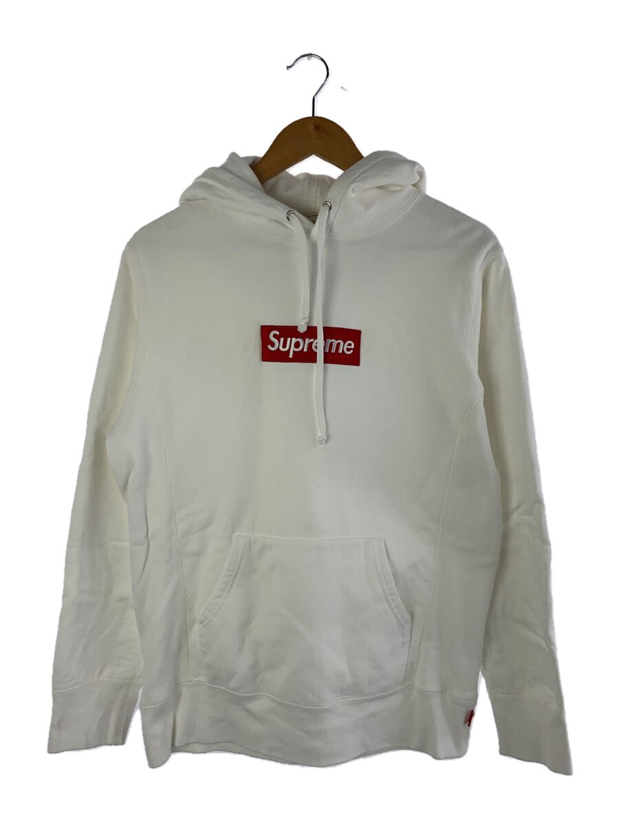 【中古】Supreme◆BOX LOGO/Hoodedパーカー/M/綿織物/WHT/無地【メンズウェア】