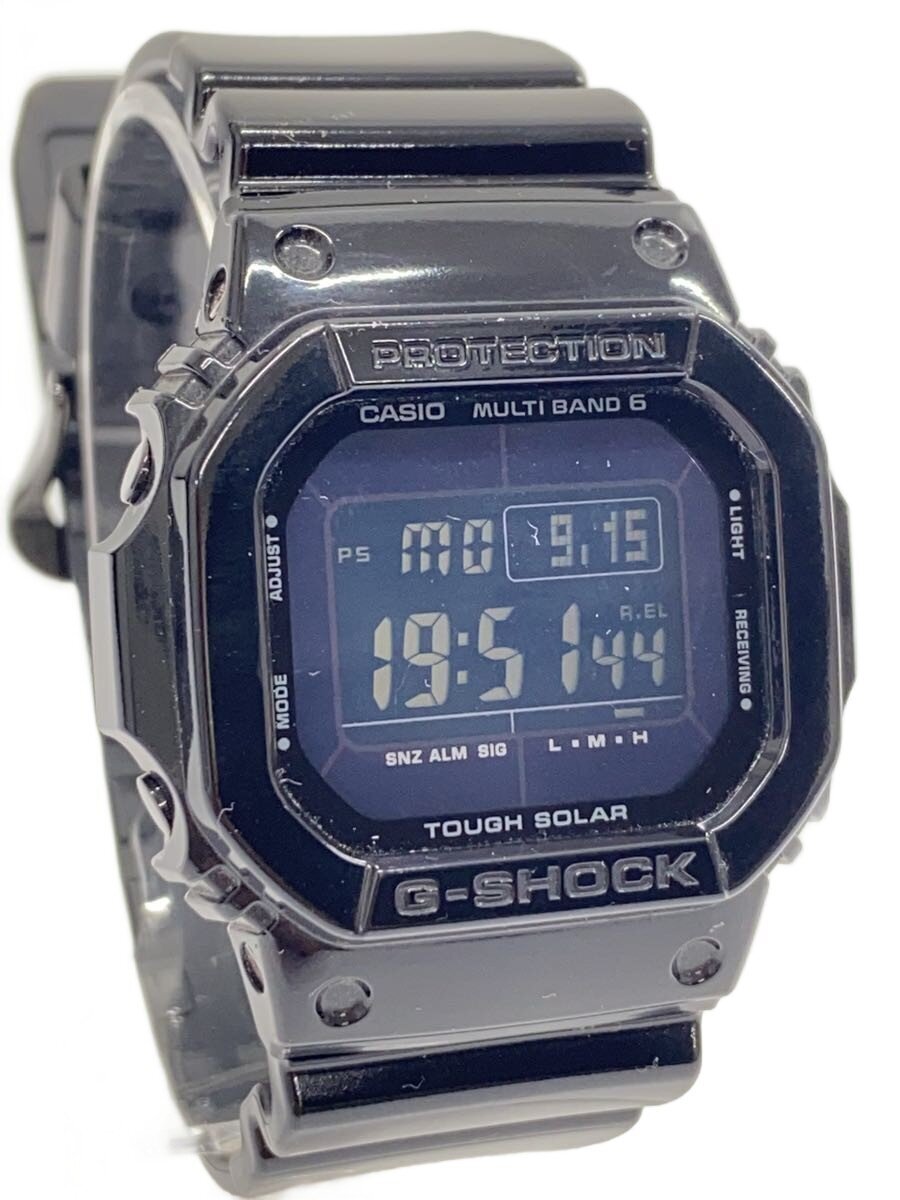 【中古】CASIO◆ソーラーウオッチ・G-SHOCK/デジタル/BLK/BLK【服飾雑貨他】