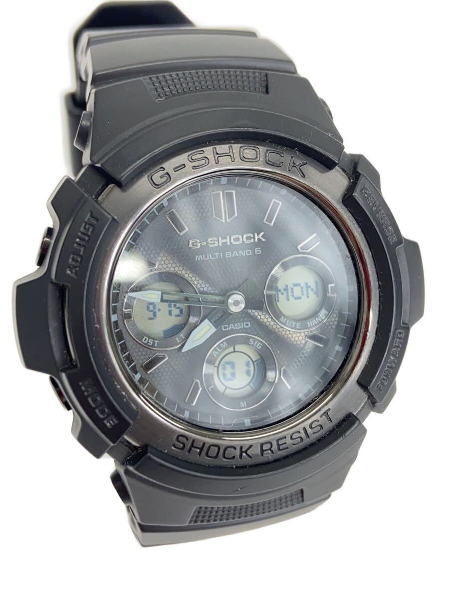 【中古】CASIO◆ソーラーウォッチ/デジアナ/BLK/BLK/AWG-M1000SBB//【服飾雑貨他】