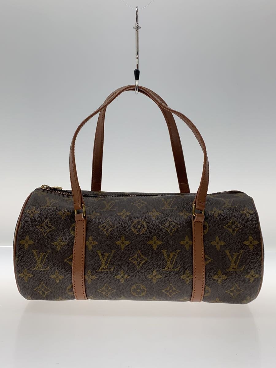 【中古】LOUIS VUITTON◆1)パピヨン30_モノグラム・帆布_BRW/PVC/BRW【御徒面子】