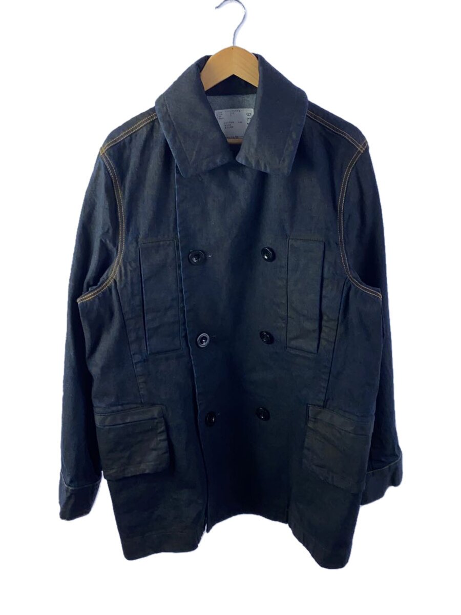 【中古】sacai◆厚地の外套/3/ジーンズ/IDG/無地/24-03436M【メンズウェア】