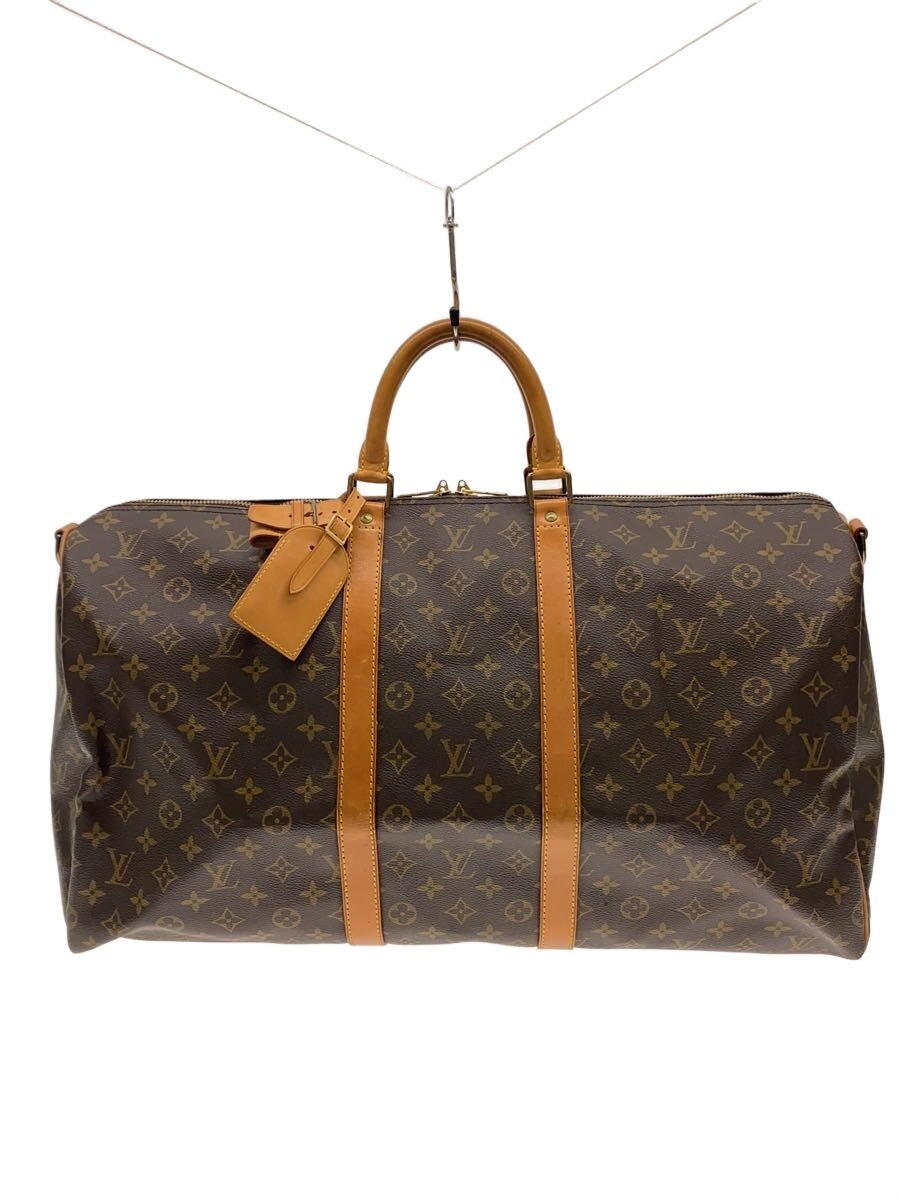 【中古】LOUIS VUITTON◆キーポル55_モノグラム・帆布/PVC/赤銅色/M41424【御徒面子】