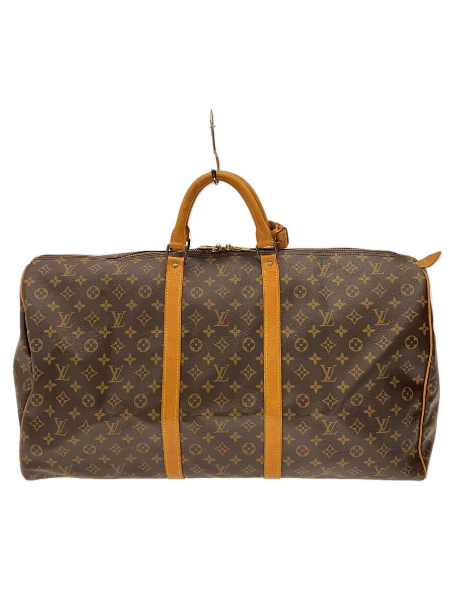 【中古】LOUIS VUITTON◆キーポル・バンドリエール60_モノグラム・帆布_BRW/PVC/BRW/総柄【御徒面子】