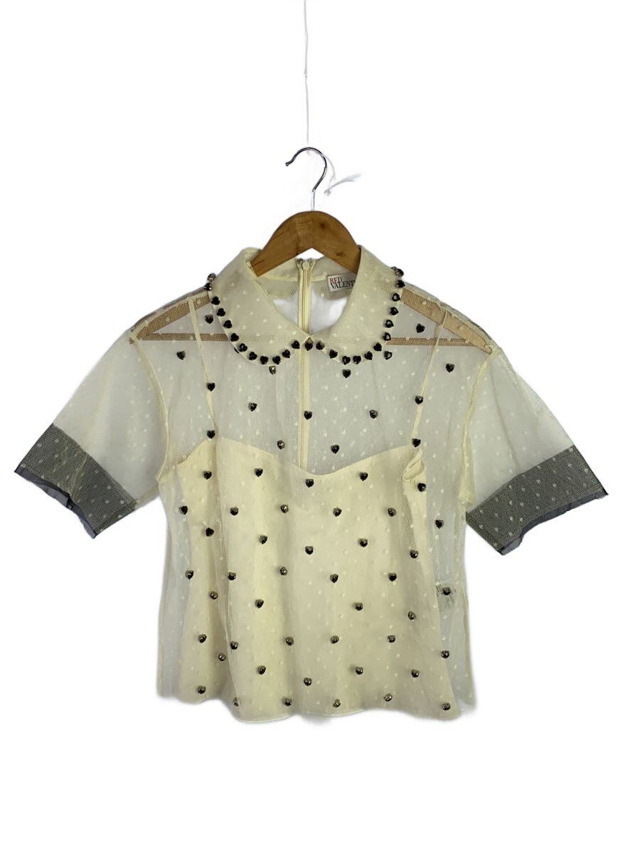 【中古】RED VALENTINO◆半袖トップ/40/ナイロン/IVO/000004888001【レディース御召しもの】