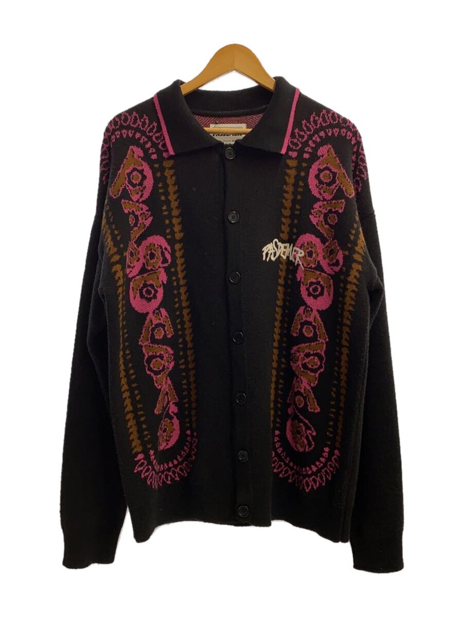 【中古】PAS DE MER◆22AW/WORLD LOOKS GREAT KNIT/ジレー(朦朦たる)/L/羊毛/BLK/【メンズウェア】