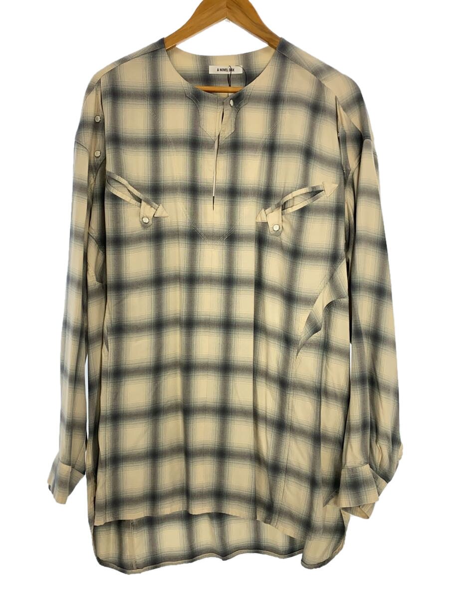 【中古】A NOVEL DAY./RAYON OMBRE SH/レーヨンオンブレチェックシャツ/375104/オフホワイト/2//【メンズウェア】｜2ｎｄ STREET 店