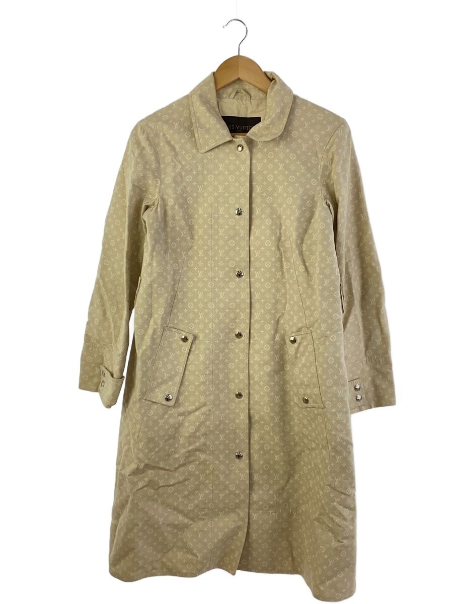 【中古】LOUIS VUITTON◆厚地の外套/36/綿織物/CRM/総柄/RW081W//【レディース御召しもの】