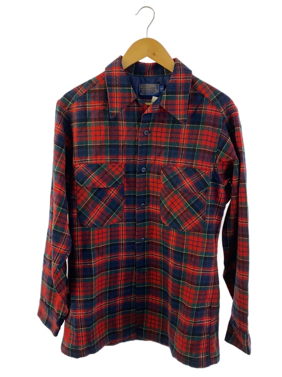 【中古】PENDLETON◆70s前後ネルシャツ/M/ウール/マルチカラー/チェック・long【メンズウェア】｜2ｎｄ STREET 店