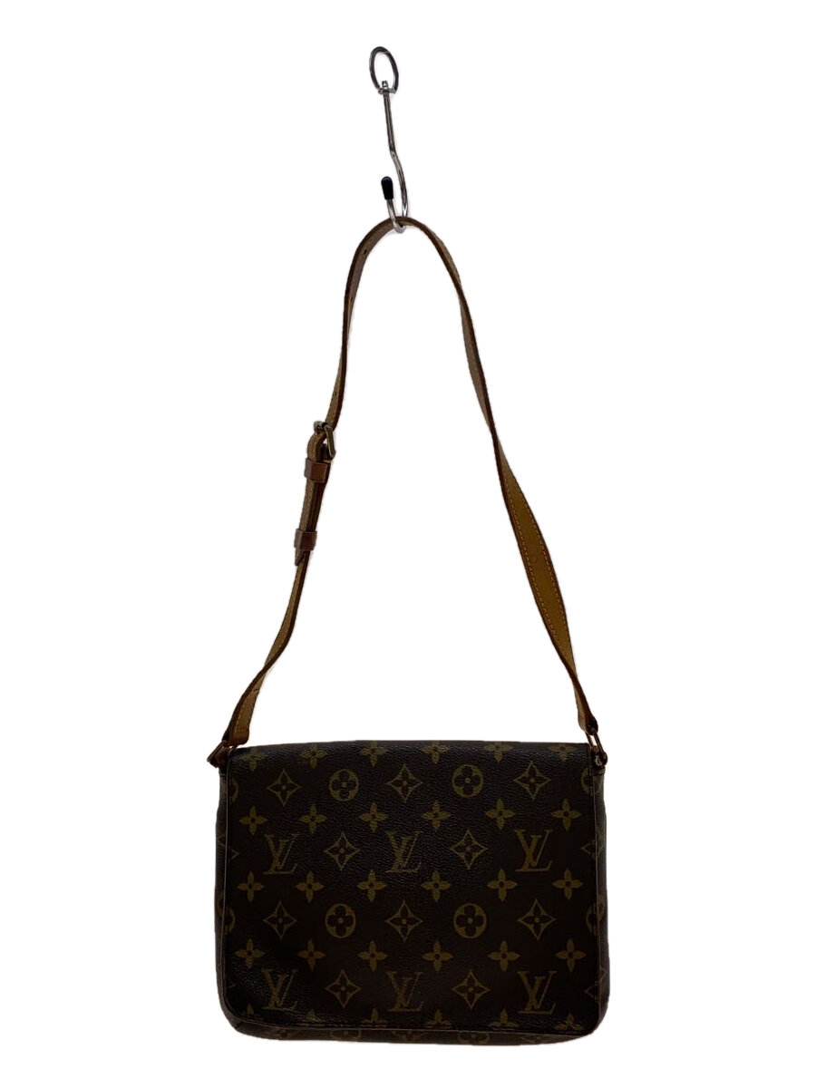 【中古】LOUIS VUITTON◆ミュゼット・タンゴ_モノグラム・帆布_遊撃手肩先_BRW/PVC/BRW//【御徒面子】