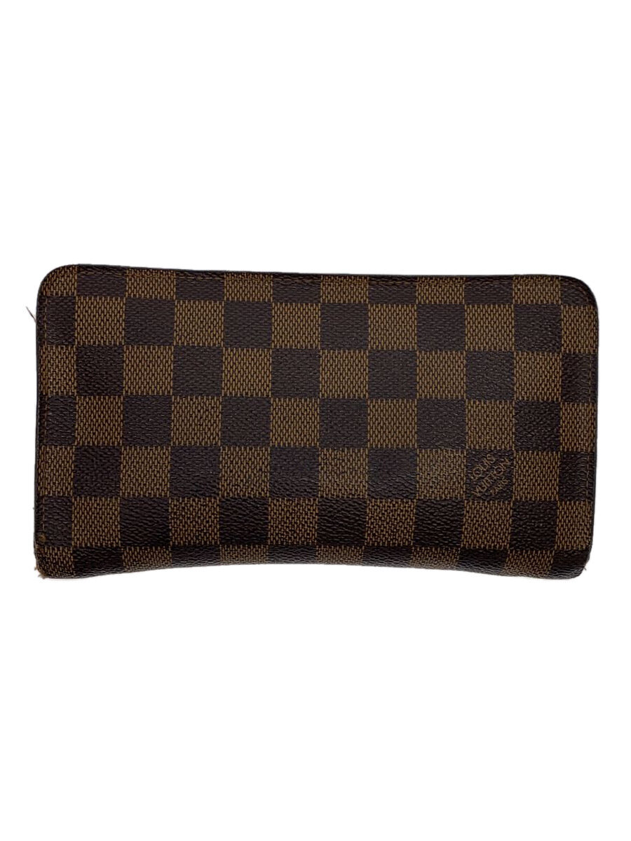 【中古】LOUIS VUITTON◆1)ジッピー・ウォレット_ダミエ・エベヌ_BRW/PVC/BRW/メンズ【服飾雑貨他】 バッグ・小物・ブランド雑貨-その他