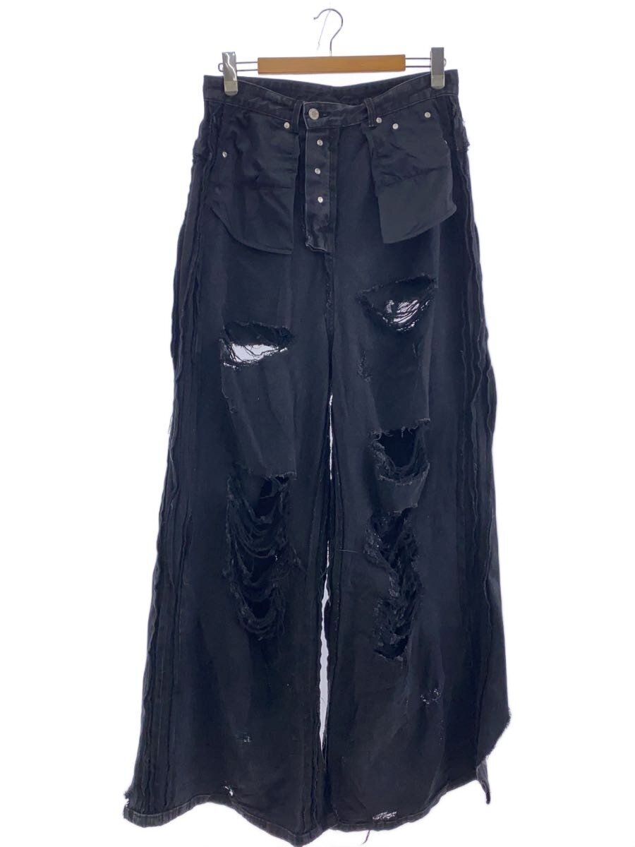【中古】VETEMENTS◆23S/DESTROYED BAGGY JEANS/下つ方/29/ジーンズ/BLK//【メンズウェア】